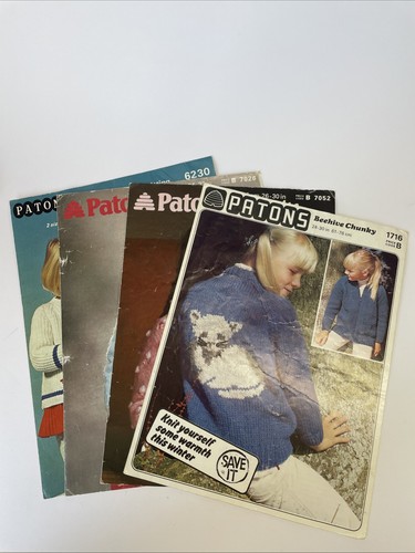 Four vintage patons - vintage,