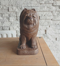 SITTING  BRONZED STONE CHOW