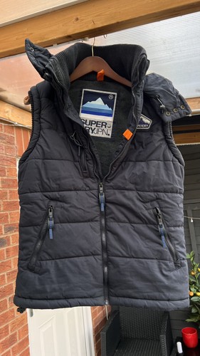 Superdry bluestone gilet blue - bluestone,