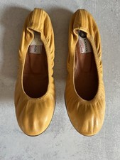 Lanvin Women’s Yellow leather Ballet Flats – vintage – Size 37. EU (US 7)
