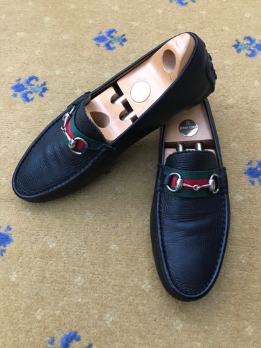 Gucci loafers leather shoes - loafers,