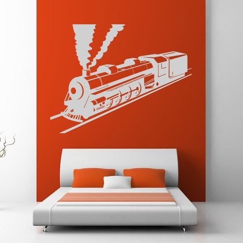 Steam engine train - engine, art
