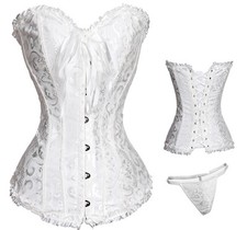 Women lace boned corset - lace,