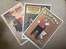 Three Vintage Advertising Posters Theatre Veritas Mantles Andrews Used Savoy Fun