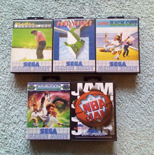 🔥🔥Sega game gear 5 game Sports Bundle Wimbledon, NBA, Kick Off, Golf🔥🔥
