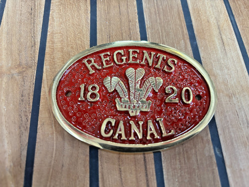 Regents canal 1820 brass plate - canal,