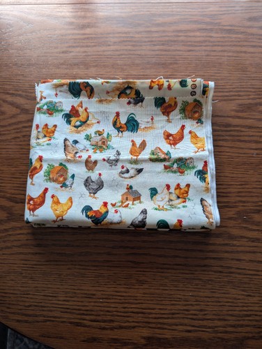 Chicken talk fabric - chicken,