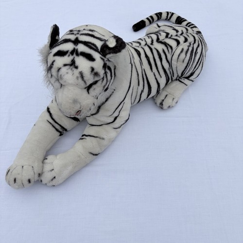 Large white tiger soft toy - large,