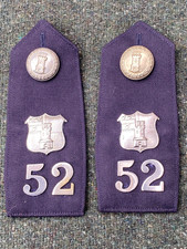 Original Old Obsolete British Worcester City Police Uniform Shoulder Epaulettes