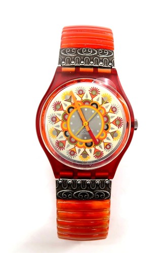 New swatch watch - new, curry