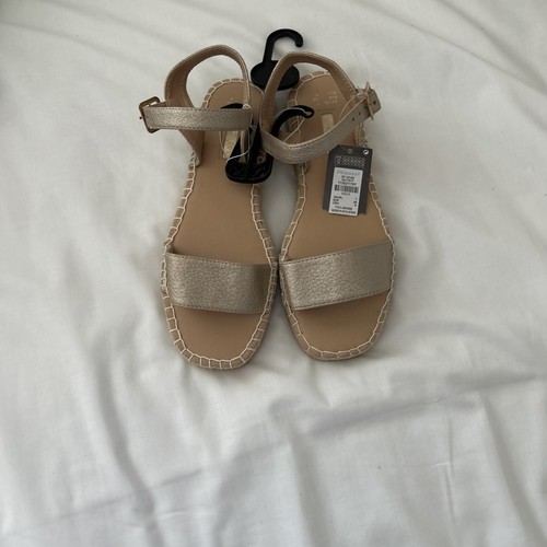 Ladies gold flat - ladies, espadrille