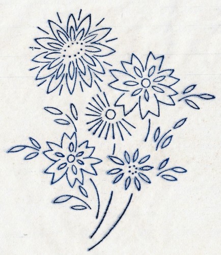 Vintage embroidery transfer - vintage,