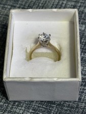 E.G.L Appraised 14K Gold 1.23 Ct Natural Solitaire Diamond Engagement Ring.