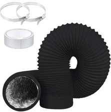 3 Inch 80cm 8ft Vent Hose, Flexible Air Ducting, With Clamps For Ventilation