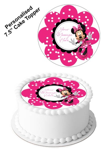 Personalised cake topper pink - cake,