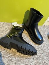 New Zara girl boots black ankle boots zip up uk 3 eu 35