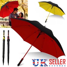 Extra Large Golf Umbrella Automatic Windproof Wind Vented Canopy Storm UK