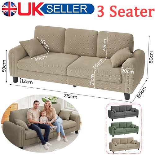 215cm large seater sofa - large, 3
