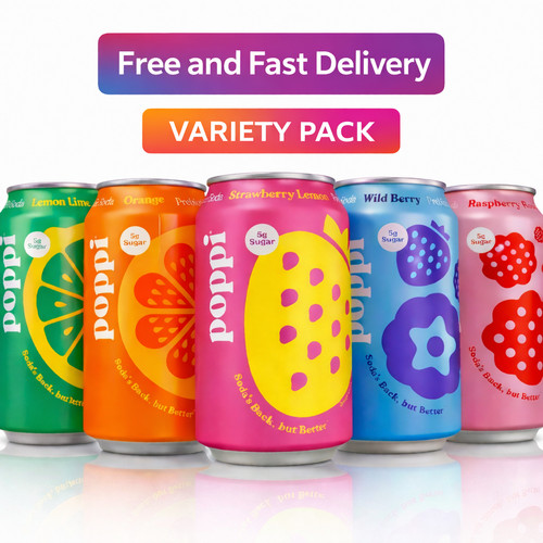 Poppi prebiotic soda low sugar - prebiotic,