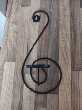 3 X Black Metal Wall  Large Pillar Candle Holders