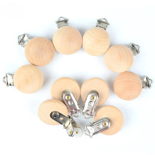 10pcs round wooden - 10pcs, soother