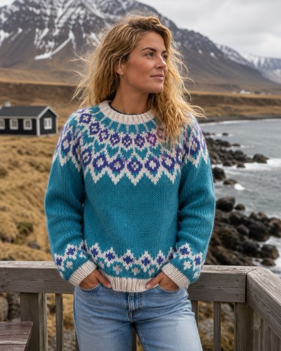 Hand knitted large - knitted,
