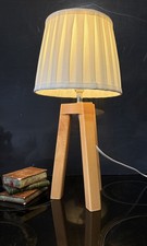 Solid Natural Wood Tripod Desk