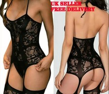 Women Ladies Body Stocking Underwear Sexy Fishnet Babydoll Sleepwear Lingerie
