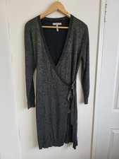 Pepperberry Wrap Dress Ladies Size 12 Curvy/Really Curvy Black Gold Stretch