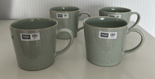 Set denby green mugs - of, 4