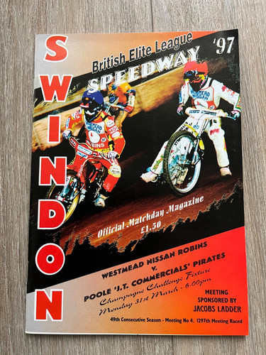 Swindon speedway programme - swindon,