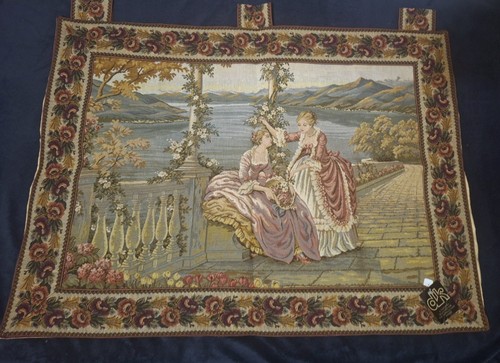 Vintage french tapestry wall - french,