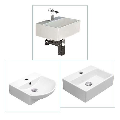Bathroom basin wall hung - basin,