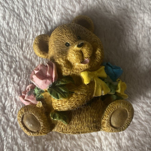 Small resin teddy bear - resin,
