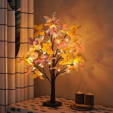 Tabletop Bonsai Tree Lights Butterfly Tree Lamp Decorative LED Night Light Deco