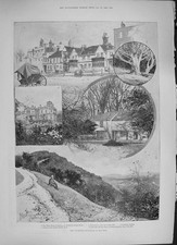 Old Antique Print 1894 Box