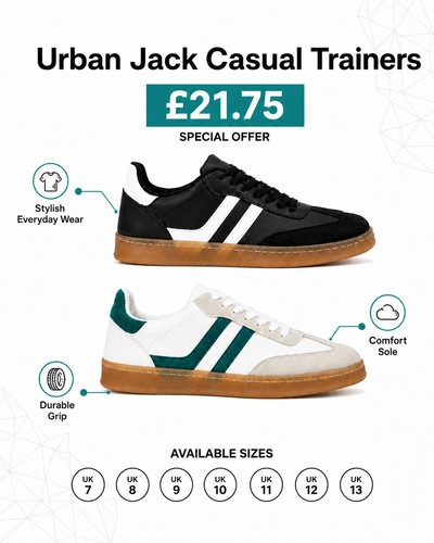 Mens urban jack trainers - mens,