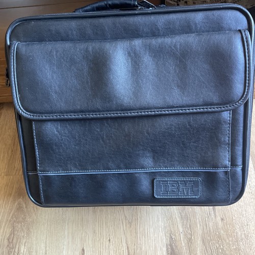 Vintage ibm leather briefcase - ibm,