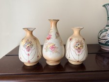 3x Vintage Crown Devon Floral