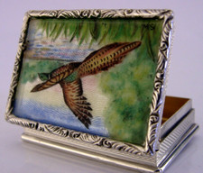 ENGLISH STERLING SILVER ENAMEL