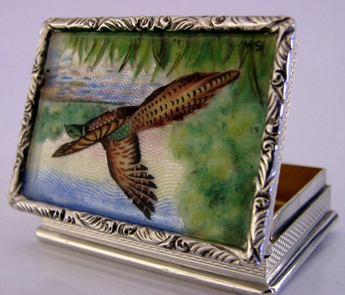 English sterling silver enamel - sterling,