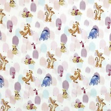 Winnie the Pooh & Friends Fabric Disney 100% Cotton 135cm wide White