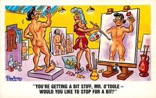 ARTIST NUDE MR O'TOOLE - COMIC HUMOUR SUNNY PEDRO 255 POSTCARD