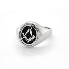 Masonic Ring Solid Silver