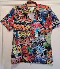 £43 DRILL CLOTHING FRESH PRINTS OF BEL-AIR GRAFFITI SHIRT UK SMALL 40" CHEST NEW