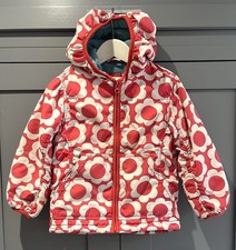 Mini Boden Girls Red and White Coat, age 3-4