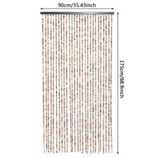 Colored Wooden Beads Age Hanging Door Curtain 90*175Cm * 27 Strings UK