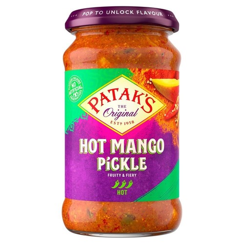 Pataks hot mango pickle 283g - pataks,