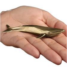 Gold Blue Whale Figurines Sea
