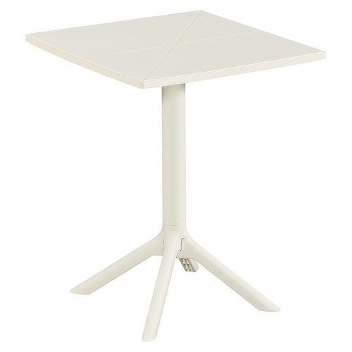White square plastic - white, bistro